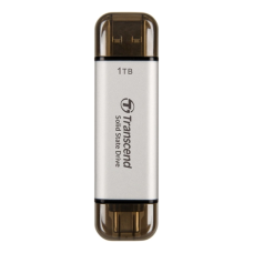 Портативний SSD накопичувач Transcend USB 3.2 1TB Type-A + Type-C Silver (TS1TESD310S)